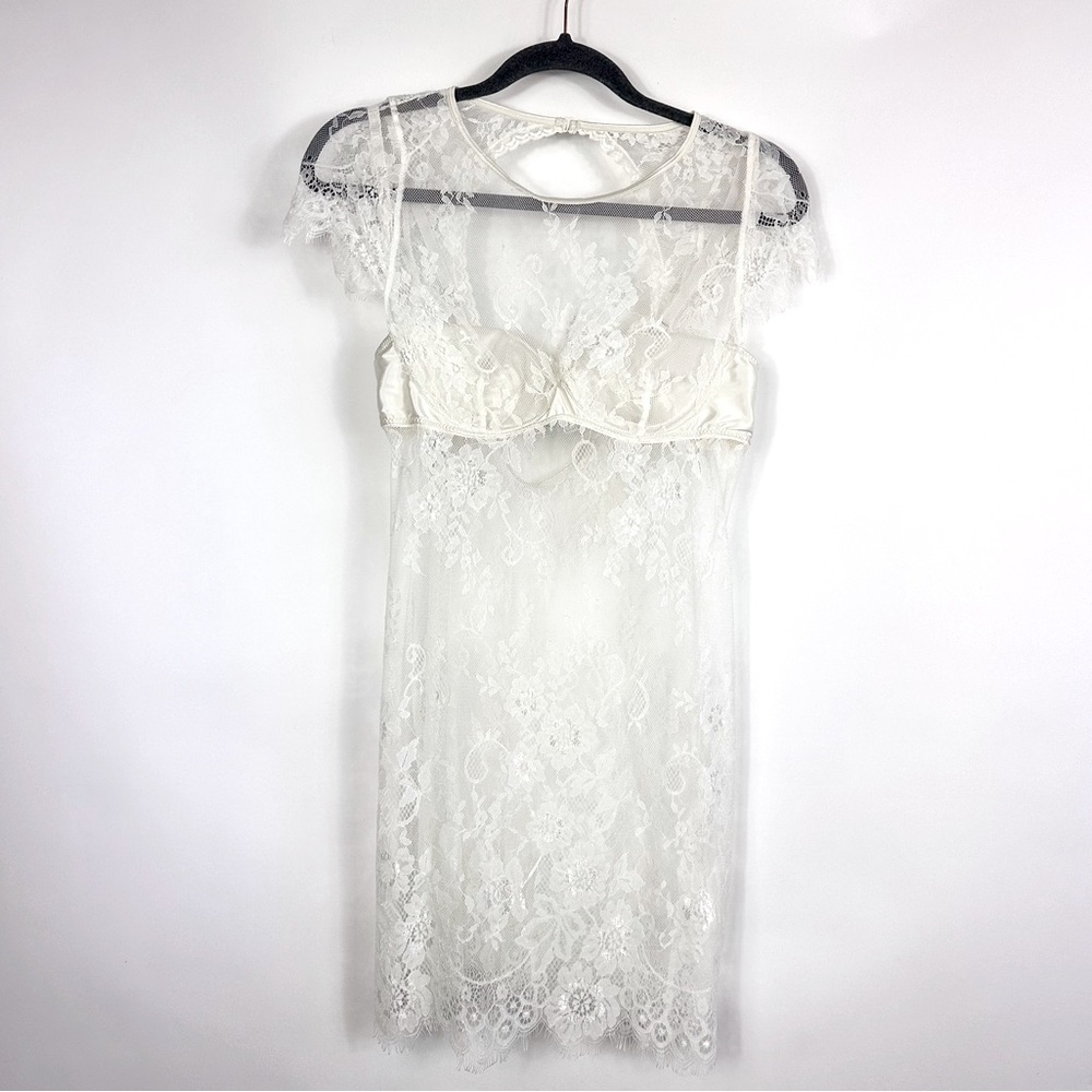 Oh La La Cherie White Lace Lingerie Slip